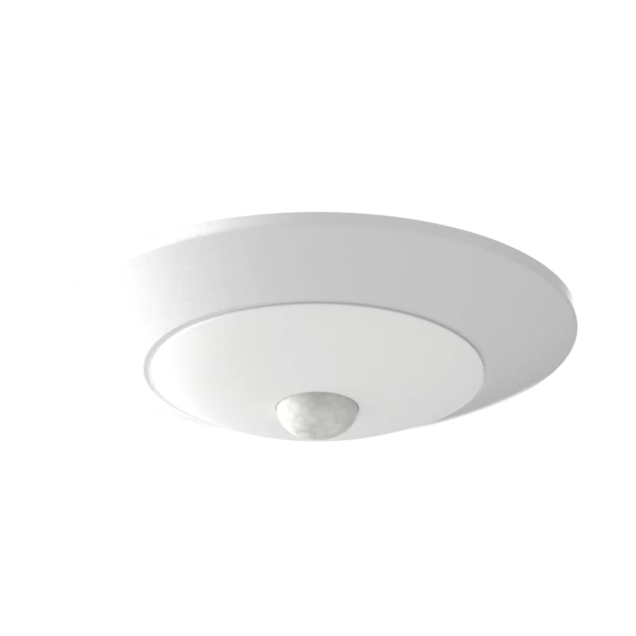 RAB Lighting DISKFA-Surface-Mount LED Downlight with PIR Motion Sensor-3000K/4000K/5000K -Low Profile for Hallways, Bathrooms, Stairways-900 Lumens, 90 CRI (DSKFA-4R109C CT120WS/PIR) - style: DSKFA-4R109C CT120WS/PIR