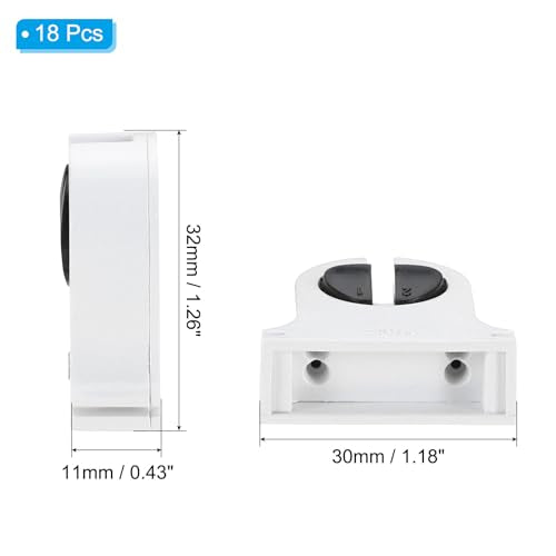 PATIKIL T5 Fluorescent Light Holder, 18 Pack G5 Lamp Base LED Fluorescent Tube Light Socket 250V Non-shunted Turn Type Lamp Holder Replacement, 32x30x11mm