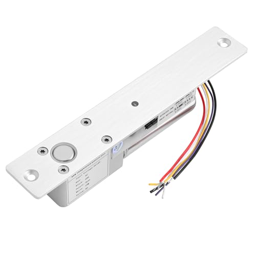 12V DC Electric Drop Bolt Lock, Fail-Safe with Adjustable 0/3/6/9s Delay, with Door Status Sensor & LED Indicator for Access Control System, Security Door & Gate