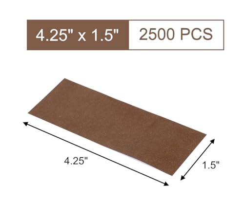 Gmark Self-Adhesive Brown Paper Napkin Bands (2500 Count) - 4.25 x 1.5 Inch Professional Napkin Rings - Self-Sealing Disposable Silverware Wrappers for Restaurants & Formal Events GM1052 - color: Brown