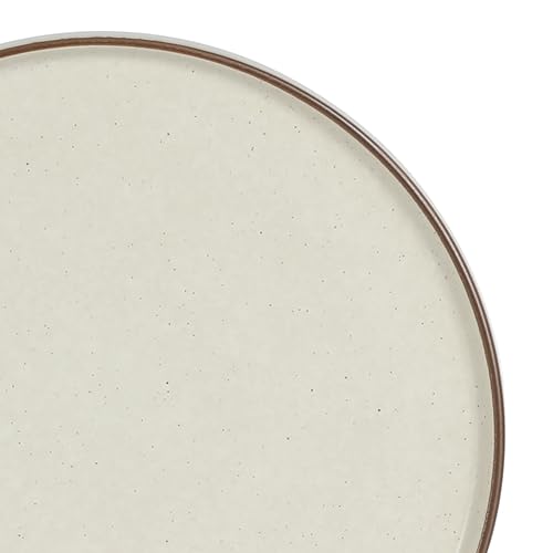 Gibson Elite Gelston Stoneware Matte Reactive Glaze 16 Piece (Service for 4) Plates and Bowl Dinnerware Set - Cream - color: Cream White (Gelston)