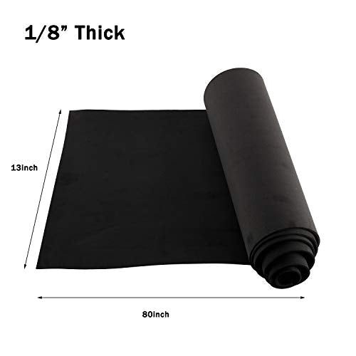 Artilife Closed Cell Foam Roll, Easy to Cut into Foam Sheets & Pads for Sound Insulation, Cushion & DIY Projects (1/8" T x 13" W x 80" L) - size: 80"L x 13"W x 0.1"Th