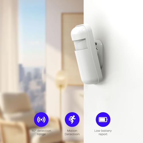 PGST Wireless Infrared Motion Sensor PIR Motion Detector Anti-Theft for Home Security (PGST Home Alarm System Required) - color: Red & Gray