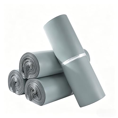100 Pcs Grey 5.9×9.8 Inch Thick Poly Mailers, 11 Mil Heavy Duty Self-Adhesive Waterproof Tear-Proof Shipping Bags For Clothing Parcel Delivery