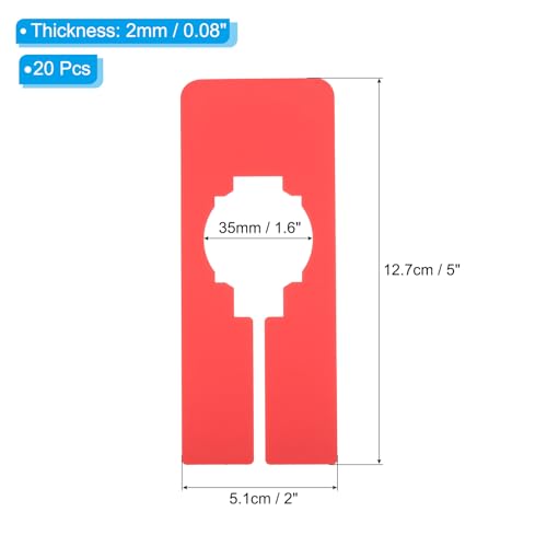 PATIKIL Clothes Dividers, 20 Pack Rectangle Closet Clothing Rack Size Dividers, Red, Plastic - color: Red