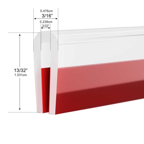 Silicone Edge Trim Self-Adhesive U Channel Silicone Edge Trim Edge Protector for Sheet Metal (Clear, Fit 3/32" - L 20') - color: Clear, size: Fit 3/32" - L 20'