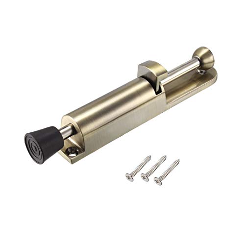 uxcell Kickdown Door Stopper Spring Loaded Foot Pedal Door Stops Holder Bronze Tone - color: Bronze Tone