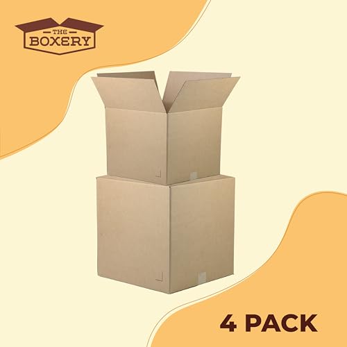The Boxery Moving Boxes 4-Pack XX-Large | 24x24x24 inch - size: XX-LARGE-4-PACK