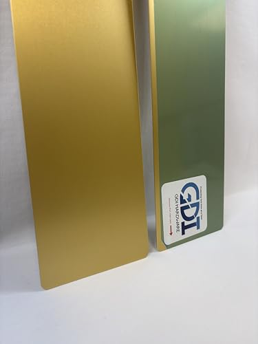 Satin Brass Push Plate/Protection Plate with Rounded Corners, Adhesive Mounted, Anodized Aluminum (4 X 18) - color: Satin Brass, size: 4 x 18