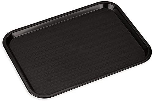 Carlisle FoodService Products Café Cafeteria Tray, Fast Food Tray for Restaurant or Commercial Use, 12" x 16", 24 Count, Black - color: Black, size: 12" x 16"