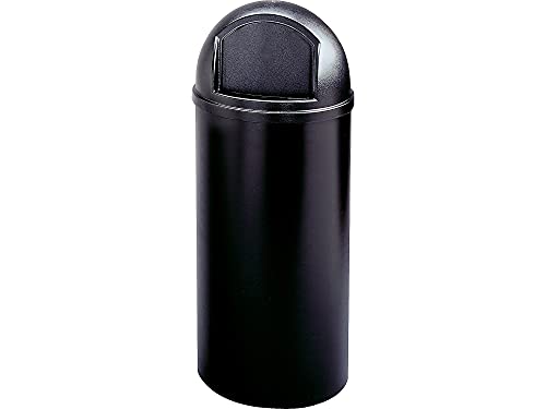Rubbermaid Commercial Products Marshal Classic Trash Can, Black, 15-Gallon - color: Black, size: 15.0 gallon
