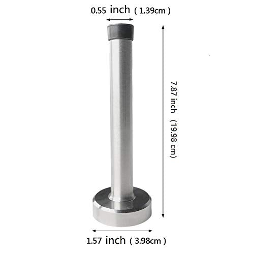 Long Door Stops, 8 Inch Stainless Steel Doorstop, Brushed Door Stopper, Anti-Collision Resistance with Rubber Absorber, Doors Holder Catch Wall Protector Silver (1 Pack) - color: Silver, size: 8 inch X 1 pack