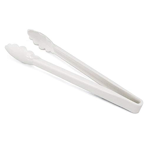 New Star Foodservice 35551 Utility Tong, 12 inch, White, Set of 12 - color: White (Set of 12)