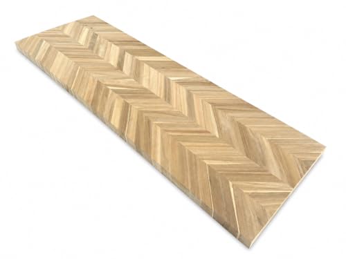 Howizz Chevron Butcher Block Countertop 60 x 25 x 1.5 Inches, Unfinished Acacia Solid Wood Table Top for Desk Top, Workbench Top - color: Acacia - Chevron - Natural - Unfinished, size: 60"L x 25"W x 1.5"Th