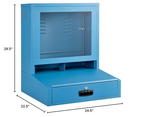 Global Industrial LCD Counter Top Security Computer Cabinet, 24" Diagonal