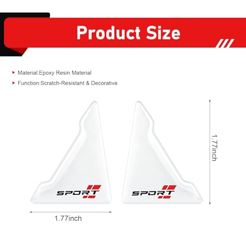 2 PCS Car Door Corner Guards, PVC Anti-Collision Right-Angle Car Door Edge Protector Sticker, Self-Adhesive Paint Protection, Universal for Most Cars, SUVs (Sport Style) - color: Sport Style