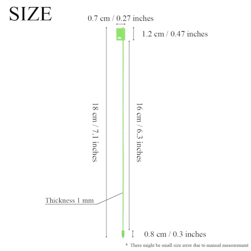 200Pcs Light Green Nylon Hang Tag String, 7.1-inch 1mm Snap Lock Pin Loop Fasteners Tag Rope Ties for Clothing Shoes Bags Luggage Label Price Tags, SATONBEYI - style: Light Green-18cm-200P