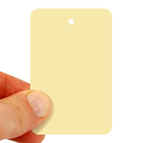 SmartSign Clothing Tags - Pack of 1000, 12 Point Thick Cardstock, 2.875" x 1.75", Merchandise Tags with Eyelet - color: Buff