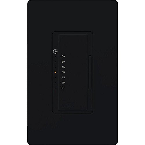 Lutron Maestro Countdown Timer Switch for Fans and Lights, Timer Switch for Lights, 3A/150-Watt LED Bulbs, Single-Pole/Multi-Location, MA-T51MN-BL, Black - color: Black