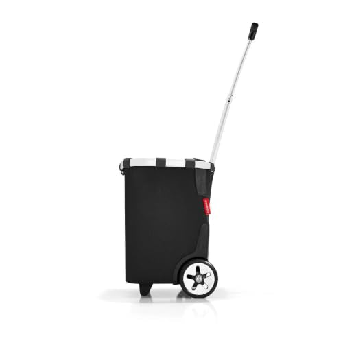 reisenthel carrycruiser Black - Portable Shopping Trolley with Sturdy Aluminum Frame, Shoulder Strap and Removable mesh Inner Bag - Water-Repellent - color: Black