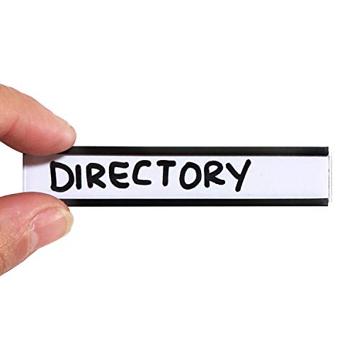 SmartSign Pack of 25 Magnetic 'C' Channel Label Holders | 0.5" x 3" - size: 0.5" x 3"