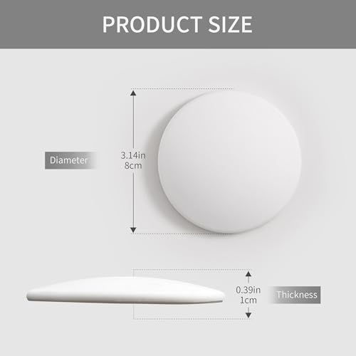 Door Stoppers for Wall - 3.14"(4 Pack) White Door Stoppers, with Heavy-Duty Adhesive - Wall Protector & Shock-Absorbent Protectors from Door Knobs - Prevents Scratches on Walls & Doors - color: White, size: 3.14"L-4Pcs
