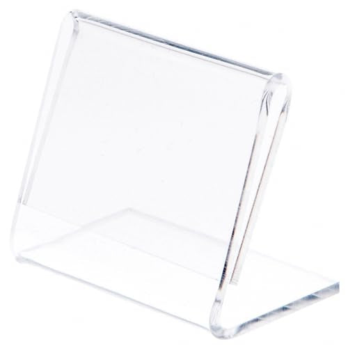 Plymor Clear Acrylic Sign Display / Literature Holder (Angled), 2" W x 1.5" H - size: 2" x 1.5"