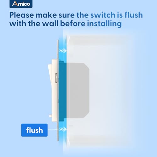 Amico Dimmer Light Switch 6 Pack, 1-Pole or 3-Way, Horizontal Slide, White - size: Standard Slide