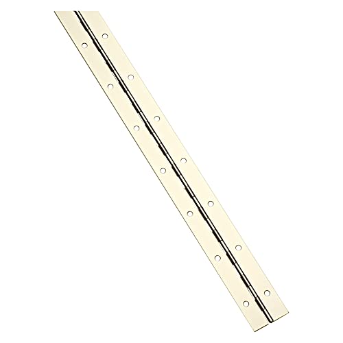National Hardware N148-460 V570 Continuous Hinge in Brass,1-1/2" x 72" - color: Brass, size: 1-1/2" x 72, style: National Packaging