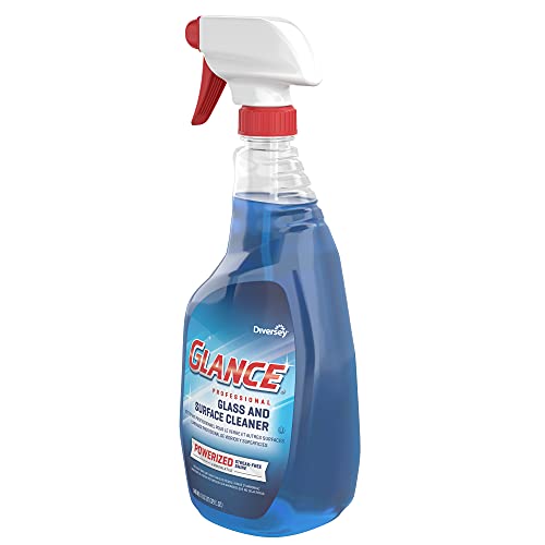 Glance Diversey Powerized Glass Cleaner, Ready to Use, 32 oz, 8 Pack