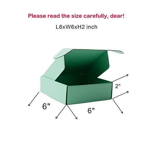 Green Shipping Packaging Boxes Small L6xW6xH2 Inch 20Pcs Mailer Boxes - color: Green-20PCS, size: Small-L6xW6xH2 inch
