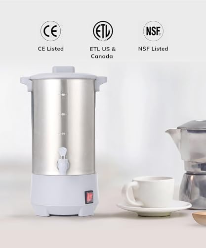 SYBO Commercial Grade Stainless Steel Percolate Coffee Maker Hot Water Urn for Catering, 30-Cup, 4.5L, Grey - style: 4.5L Grey