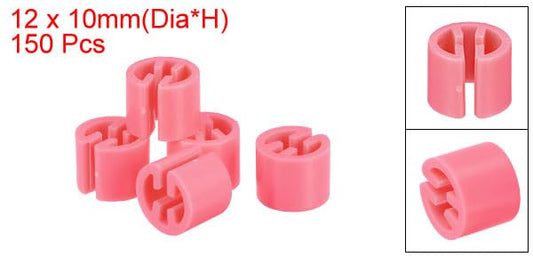 150Pcs Clothes Hanger Marker Blank Tags, Fit 3.5mm Rod, Pink Size Clips - color: Pink