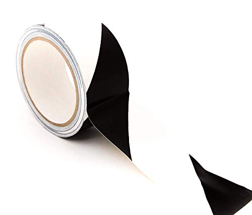 Bertech Black/White Safety Warning Vinyl Tape, 4" Wide x 18 Yards Long - color: Black and White, size: 4 Inches Wide x 54 Feet Long
