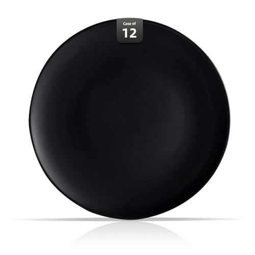 Restaurant Value, Stoneware Coupe Shape Plate 12.25", Matte Black, Case of 12 - color: Matte Black, size: Plate 12.25"
