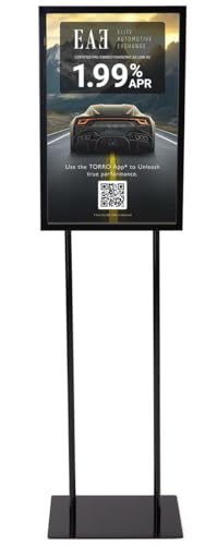 Displays2go Poster Sign Stand 14" x 22", Black