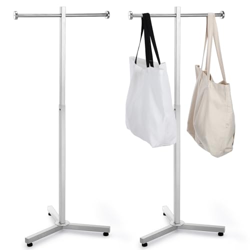 Blulu 45'' Adjustable Shopping Bag Rack Heavy Duty Bag Stand, 1 Pcs, Silver - color: Silver
