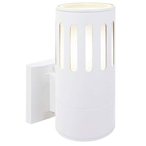 Outdoor Wall Lantern, Waterproof Exterior Lighting Fixture - color: Cylinder (White B)