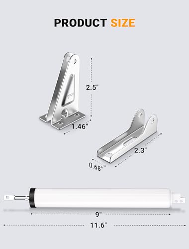 White Storm Door Closer, Pneumatic Screen Door Closer with Hold Open - size: White