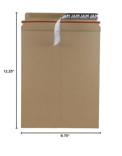 JAM PAPER Stay-Flat Photo Mailer Envelopes with Peel & Seal Closure - 9 3/4 x 12 1/4 - Brown Kraft - Sold Individually - color: Sold Individually, size: 9 3/4" x 12 1/4"