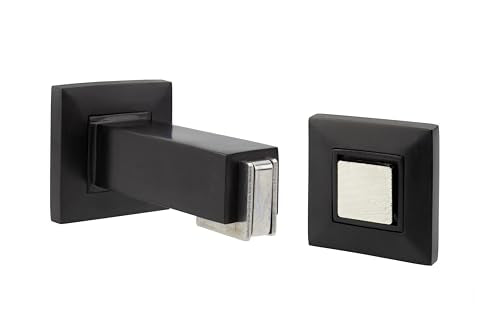 FPL Square Magnetic Door Stop/Holder and Magnetic Catch - Black