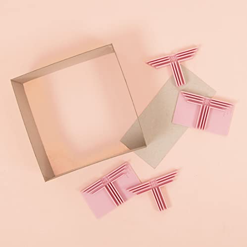 Craftelier - Set of 4 T-Shape Cartonboard Edge Bands | Suitable for 1.5 mm, 2 mm and 3 mm Thicknesses | Specially Designed to Create Dividers and Corners in Boxes | Pink Color - color: Pink, size: Set of 4 Divider Assembly Clamps