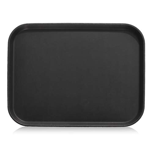 New Star Foodservice 25095 Restaurant Grade Non-Slip Tray, Plastic, Rubber Lined, Rectangular, 14-Inch x 18-Inch, Black - color: Black, size: 14-Inch x 18-Inch