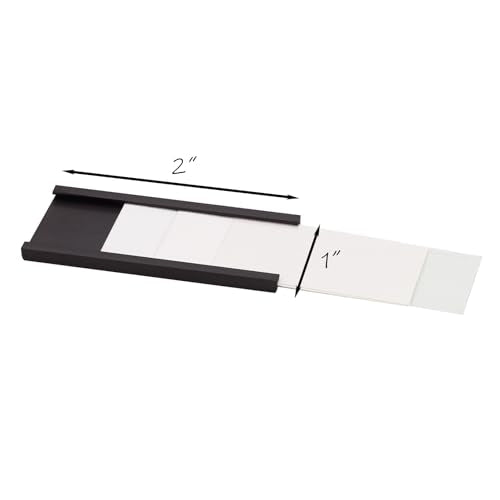 Realth C Channel Magnetic Label Holders 50 Pack 1'' x 2'' for Metal Racks and Shelves - size: 1'' x 2'', style: 50 Pack