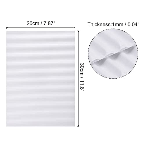MECCANIXITY Corrugated Paper Sheets 25pcs 11.8-inch x 7.87-inch White Cardboard for DIY Craft - color: White, size: 11.8-inch x 7.87-inch