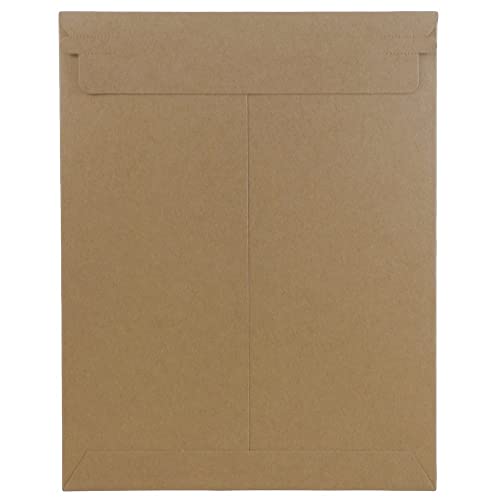 JAM PAPER Stay-Flat Photo Mailer Envelopes with Peel & Seal Closure - 9 x 11 1/2 - Brown Kraft - 6 Rigid Mailers/Pack - color: 6/Pack, size: 9" x 11 1/2"