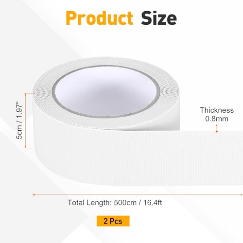 uxcell 2pcs Rubber Grip Tape, 2"x16 ft Non-Slip Tape with Grip Tapes, White - color: White, size: 2 in x 16 ft