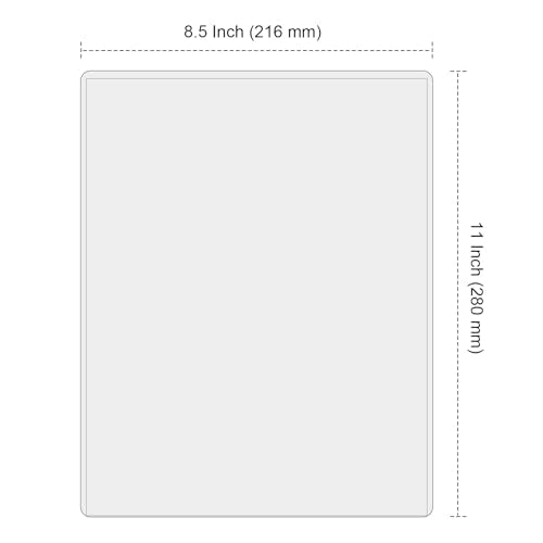 PINGEUI 50 Pack 8.5 x 11 Inches Menu Cover Sleeves, 2 View Restaurant Menu Covers, Top-Loading Clear Menu Sleeves for Restaurant Menus and Price Lists