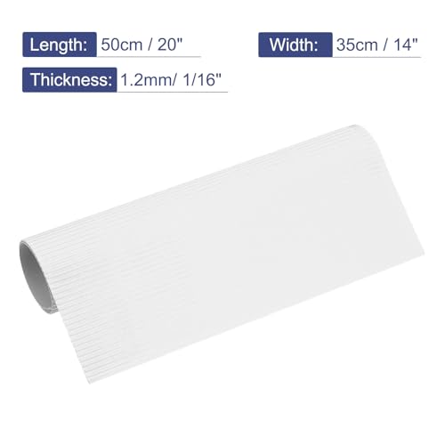 MECCANIXITY Corrugated Paper Sheets 5pcs 20x14x1/16inch White - color: White, size: 20inch x 14inch x 1/16inch