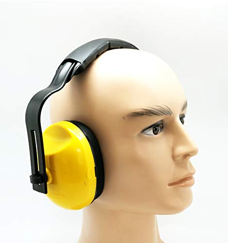 Passive Safety Earmuffs, NRR 23 dB Hearing Protection, Adjustable Multi-Position Headband for Construction, Electrical and Industrial Work, Yellow
